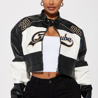 Cuba Chick Racing Jacket - Black/White