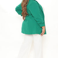 The Celine Blazer - Kelly Green