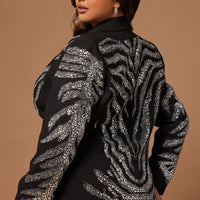 Amira Embellished Blazer - Black