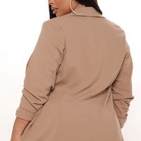 The Celine Blazer - Taupe