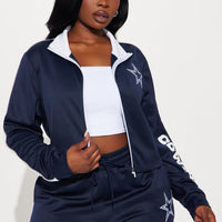 Cowboys Territory Zip Up Jacket - Navy