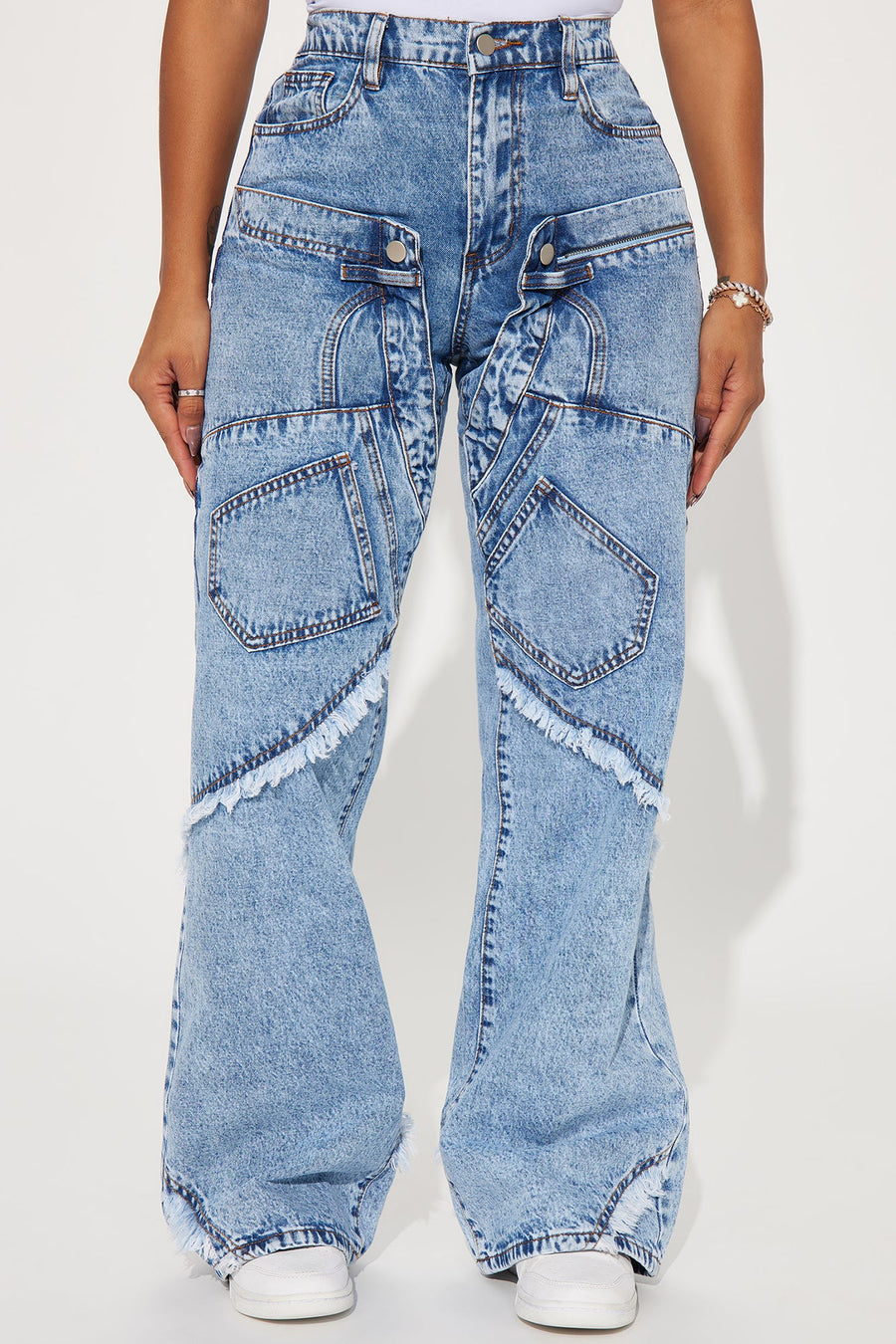 Taking A Chance Easy Waist Wide Leg Jeans - Light Wash