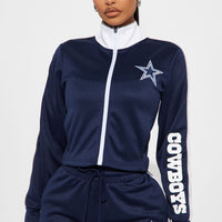 Cowboys Territory Zip Up Jacket - Navy
