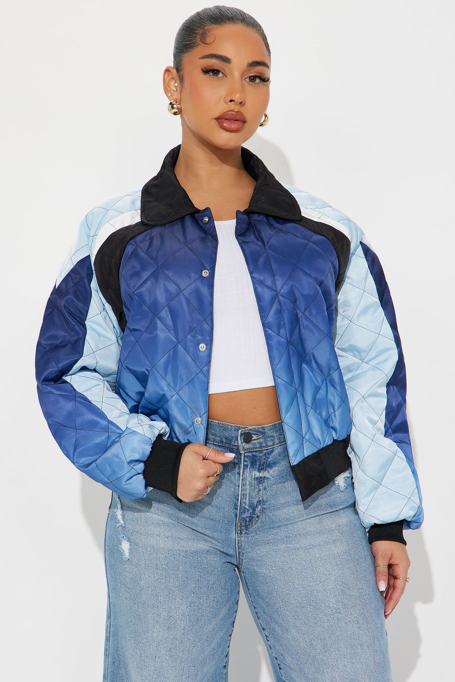 Malibu Made Quilted Jacket - Blue/combo