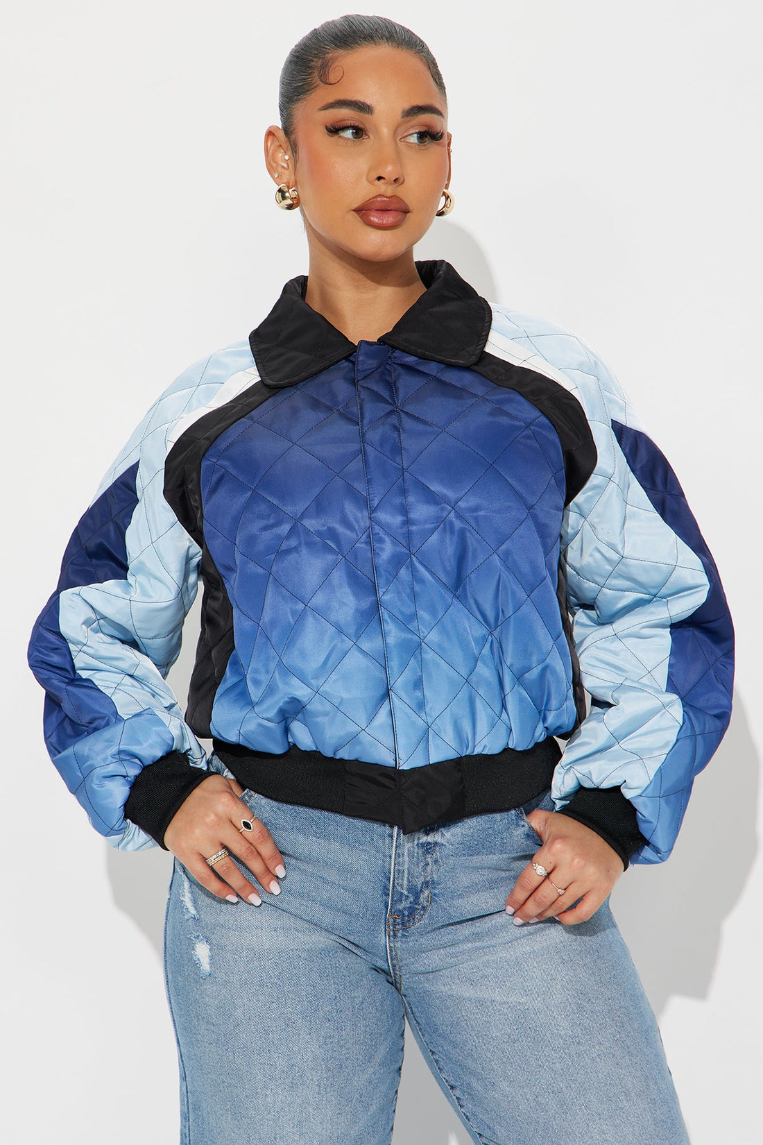 Malibu Made Quilted Jacket - Blue/combo