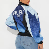 Malibu Made Quilted Jacket - Blue/combo