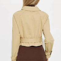 Charlie Belted Cropped Trench - Khaki