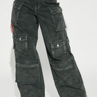 Tall Lily High Rise Cargo Jeans - Green