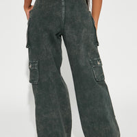 Tall Lily High Rise Cargo Jeans - Green