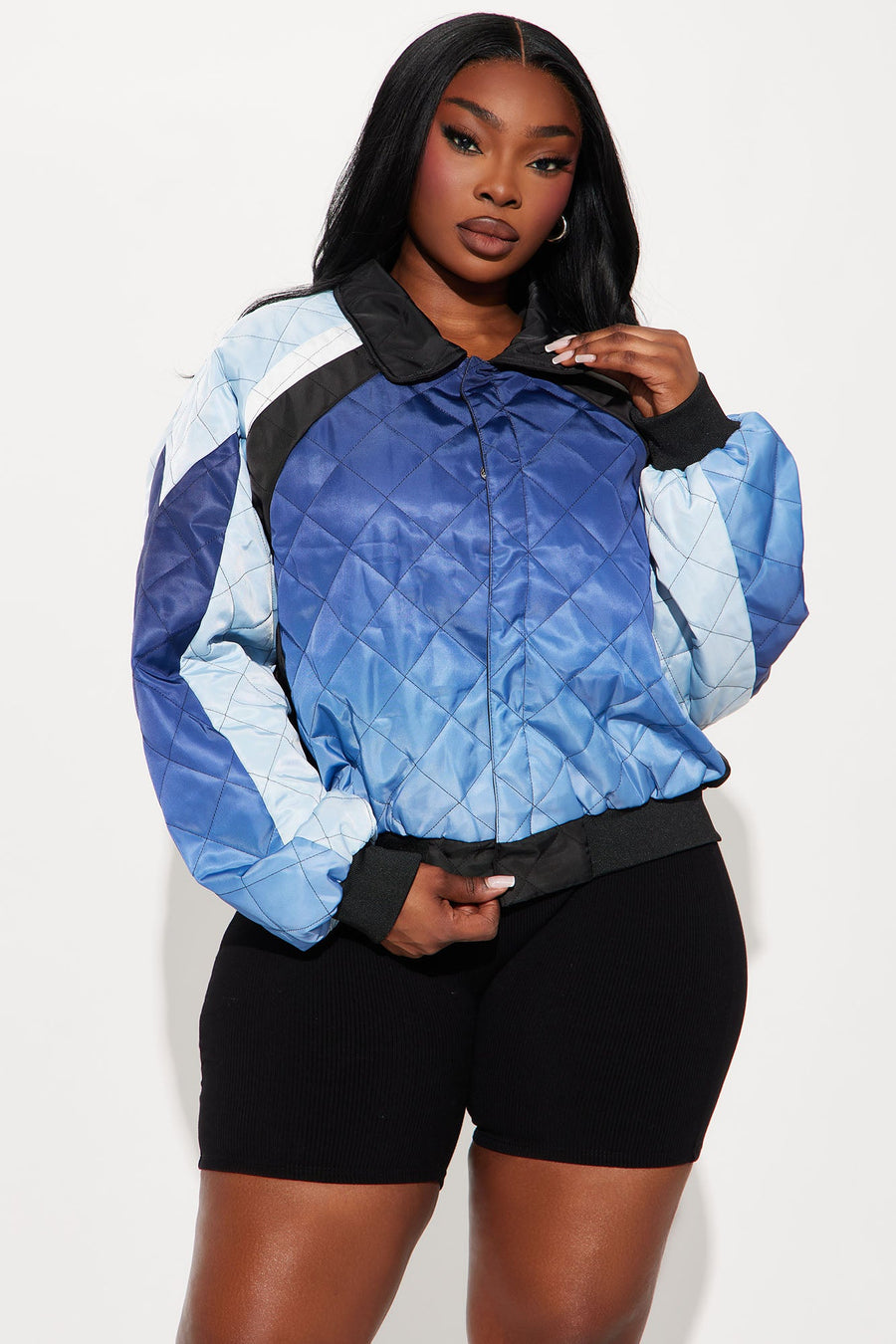 Malibu Made Quilted Jacket - Blue/combo