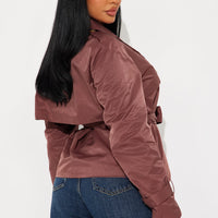 Cassidy Belted Trench - Chocolate