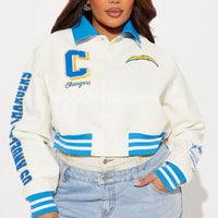 LA Chargers Bomber Jacket - Cream