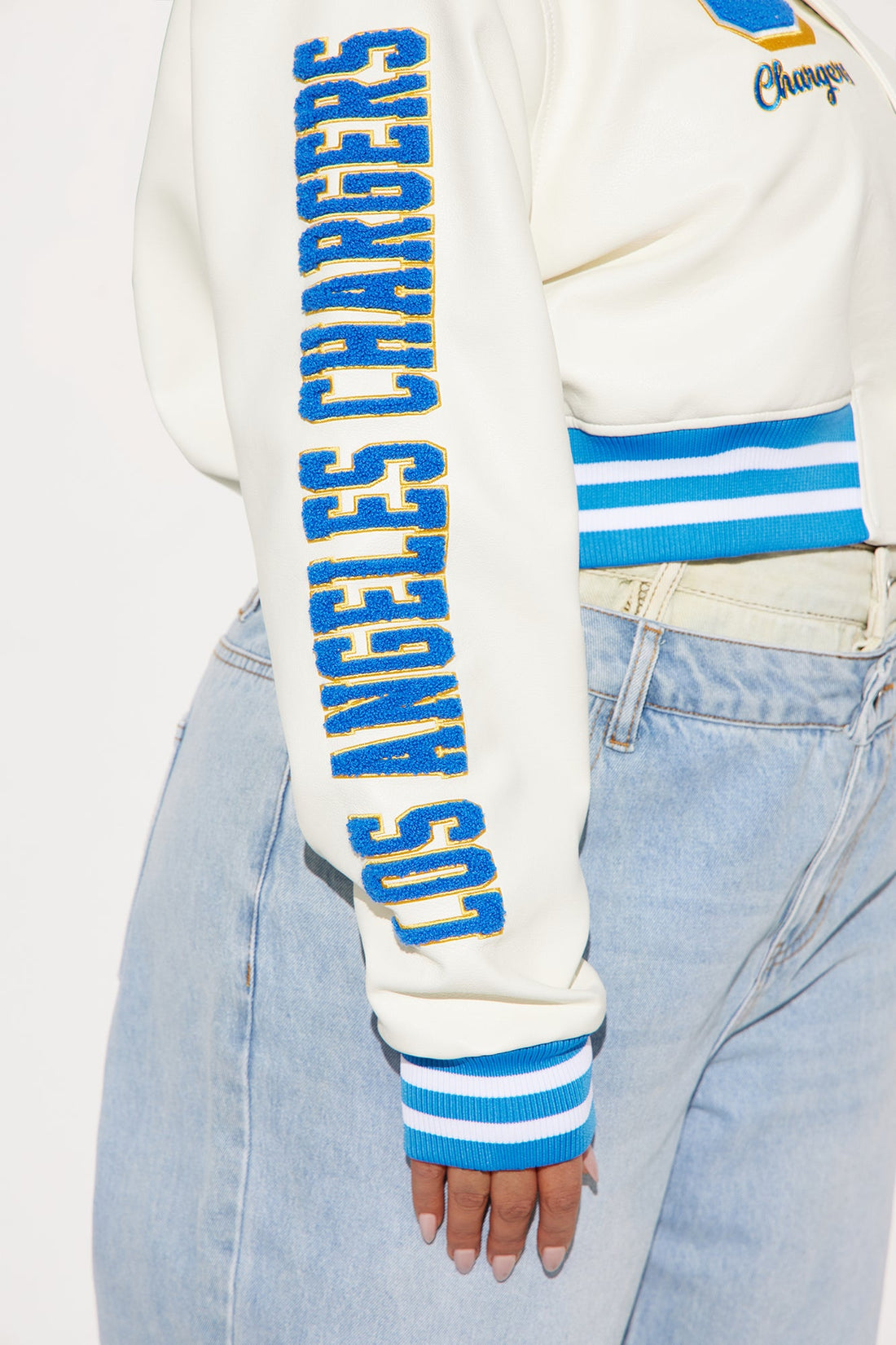 LA Chargers Bomber Jacket - Cream