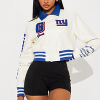 New York Giants Bomber Jacket - Cream