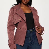 Cassidy Belted Trench - Chocolate