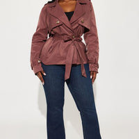 Cassidy Belted Trench - Chocolate