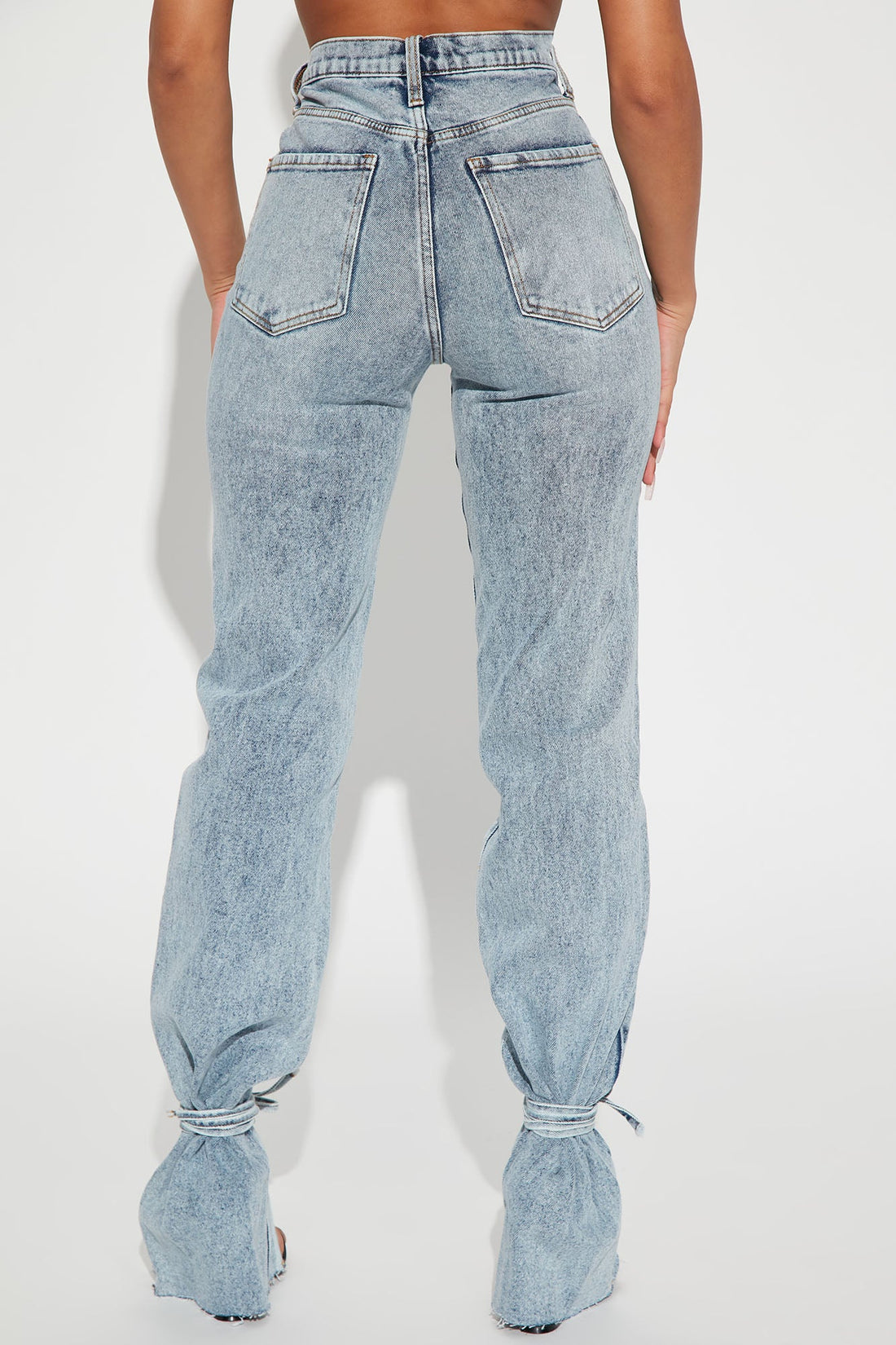 Tall All Tied Up Straight Leg Jeans - Medium Wash