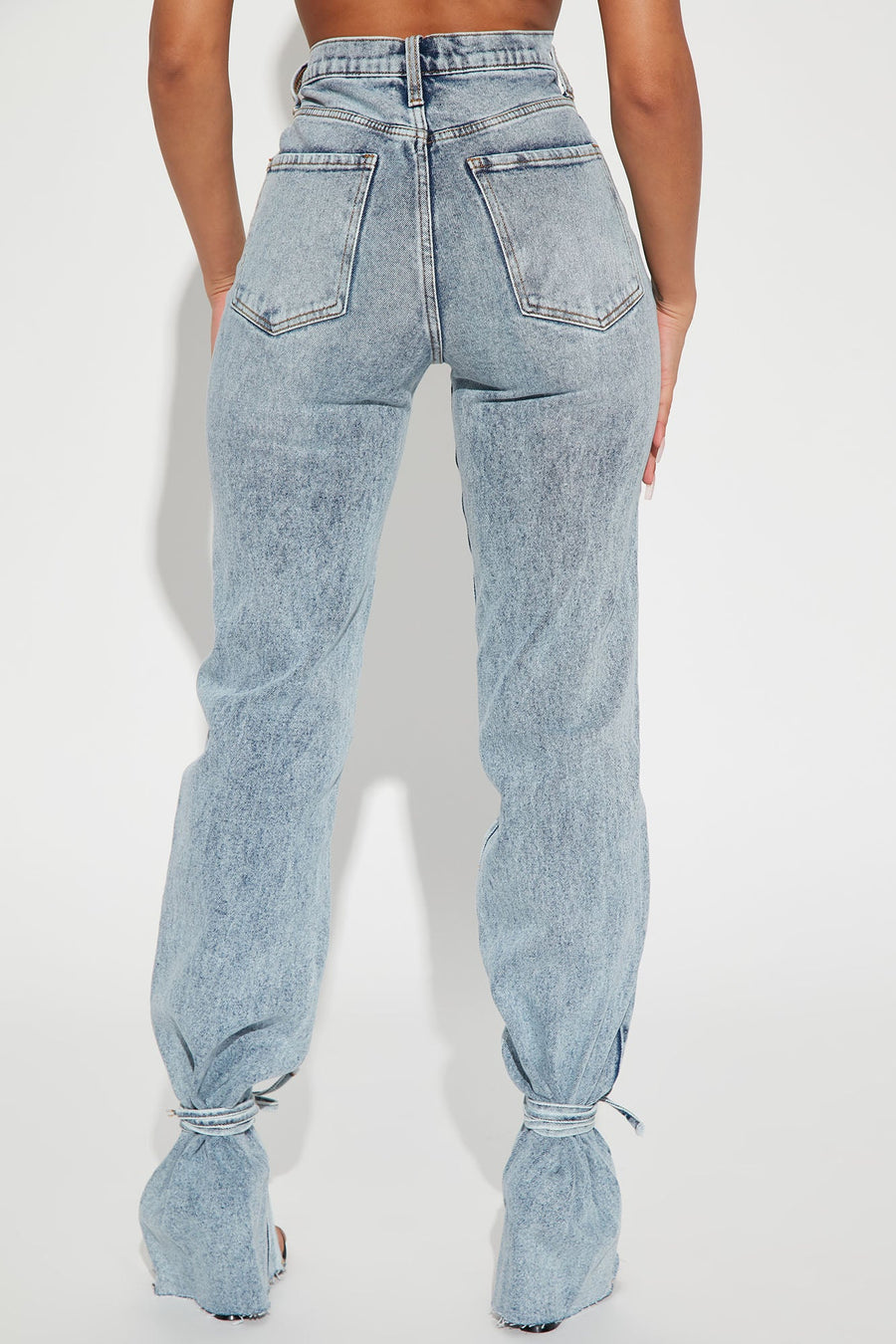 Tall All Tied Up Straight Leg Jeans - Medium Wash
