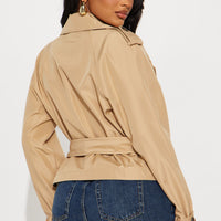 Simone Cropped Trench - Khaki