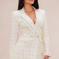 Ellie Tweed Blazer - Natural/Combo