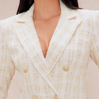 Ellie Tweed Blazer - Natural/Combo