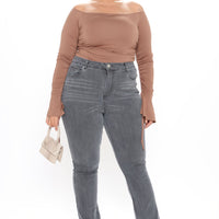 Tall Soho Side Split Skinny Jeans - Grey