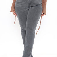 Tall Soho Side Split Skinny Jeans - Grey