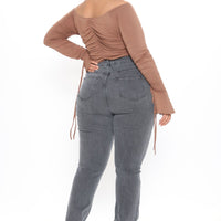 Tall Soho Side Split Skinny Jeans - Grey