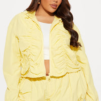 Sweet Like Honey Windbreaker Jacket - Yellow