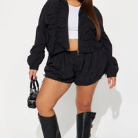 Sweet Like Honey Windbreaker Jacket - Black