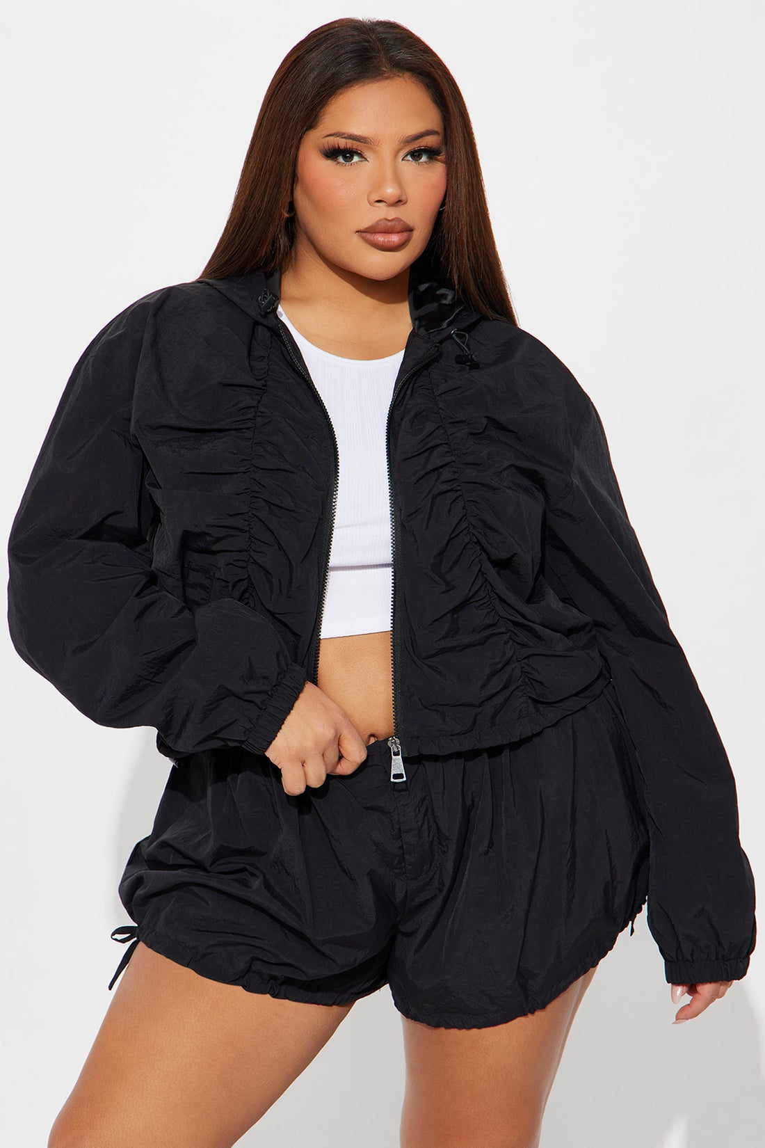 Sweet Like Honey Windbreaker Jacket - Black