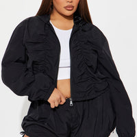 Sweet Like Honey Windbreaker Jacket - Black