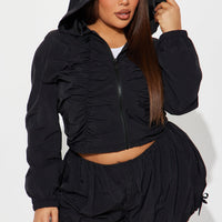 Sweet Like Honey Windbreaker Jacket - Black
