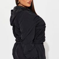 Sweet Like Honey Windbreaker Jacket - Black