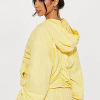 Sweet Like Honey Windbreaker Jacket - Yellow