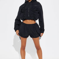 Sweet Like Honey Windbreaker Jacket - Black