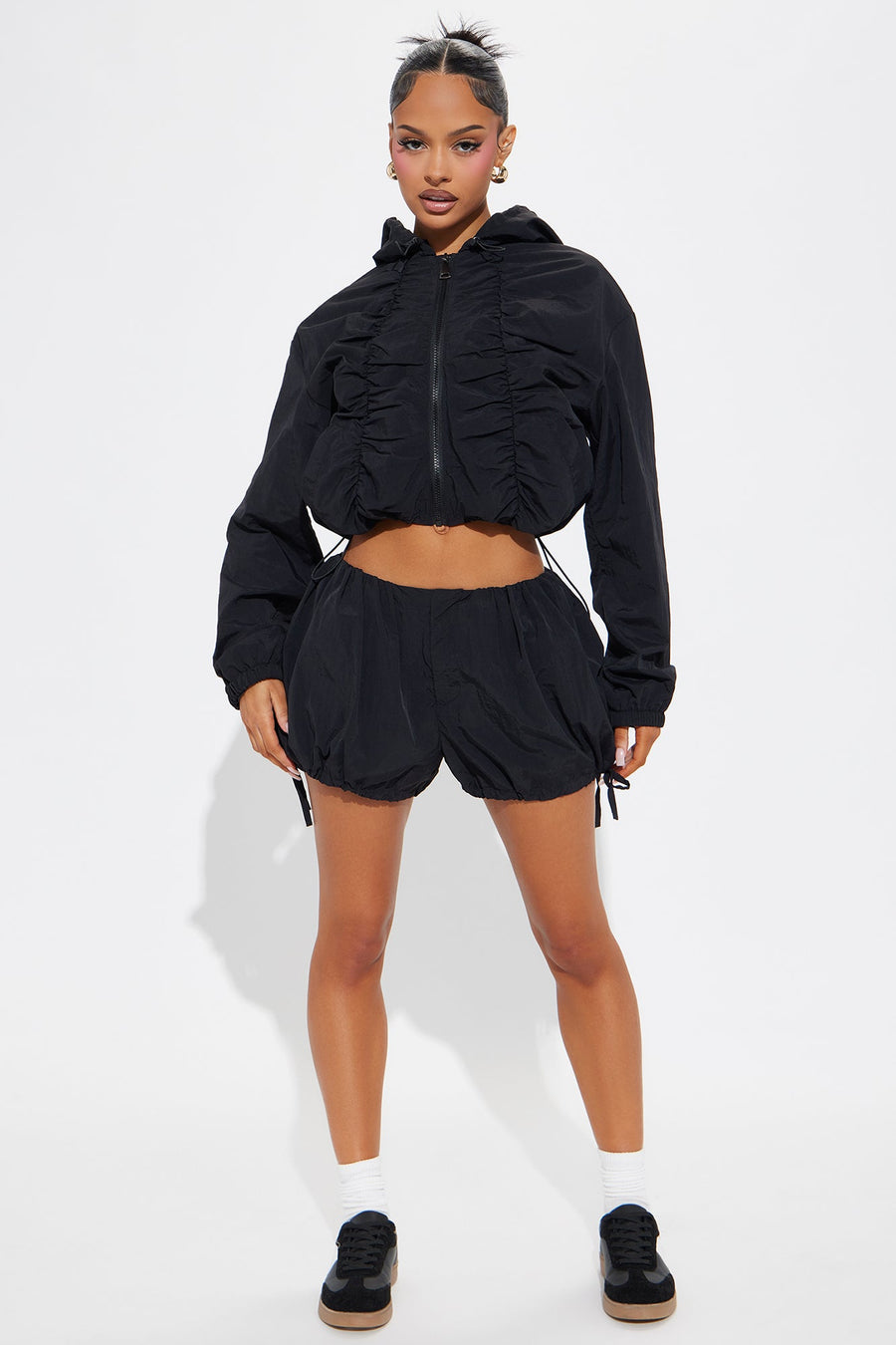 Sweet Like Honey Windbreaker Jacket - Black