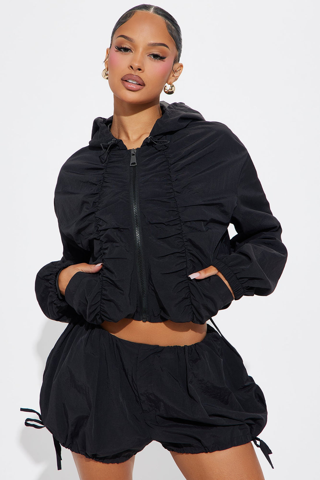 Sweet Like Honey Windbreaker Jacket - Black