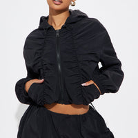 Sweet Like Honey Windbreaker Jacket - Black