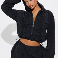 Sweet Like Honey Windbreaker Jacket - Black