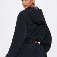 Sweet Like Honey Windbreaker Jacket - Black