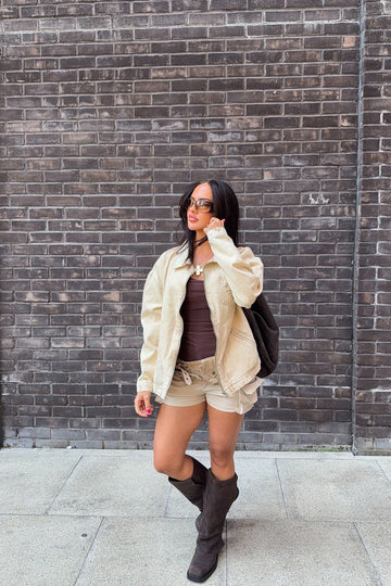 A Clean Break Denim Jacket - Khaki