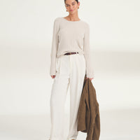 Lightweight Cashmere Ribbed Sweater