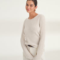Lightweight Cashmere Ribbed Sweater
