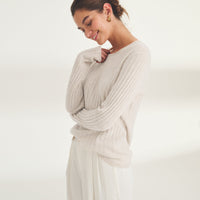 Lightweight Cashmere Ribbed Sweater