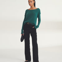 Lightweight Cashmere Boatneck Sweater