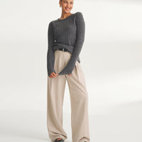 Lightweight Cashmere Ribbed Sweater