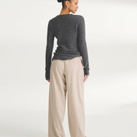 Lightweight Cashmere Ribbed Sweater