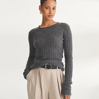Lightweight Cashmere Ribbed Sweater