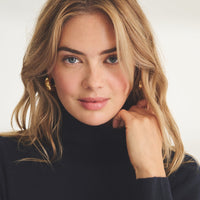 Signature Cashmere Turtleneck Dress with Slits